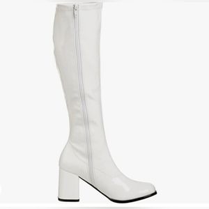White Knee High Boots